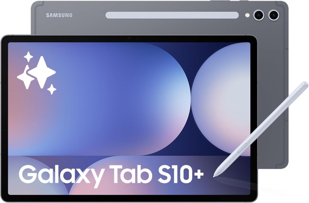 Samsung Galaxy Tab S10+, AI Tablet, Android Tablet, WIFI, 12GB RAM, 256GB Storage, AMOLED Display, Anti-reflection, Durable, S Pen Included, Moonstone Gray (KSA Version)
