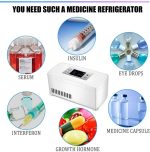 ⁦HGJDKSJ Portable Fridge, Insulin Refrigerated Box with Battery, Car, Travel, Home Mini Medicine Refrigerator and Insulin Cooler, Suitable for Insulin, Interferon, Eye Drops Storage,2batteries⁩ - الصورة ⁦2⁩