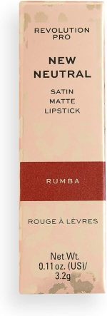 ⁦Revolution Beauty London Pro, New Neutral, Blushed Satin Matte, Lipstick, Rumba, 3.2g⁩ - الصورة ⁦4⁩