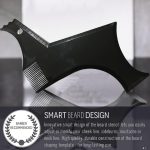 ⁦2 Pack Beard Shaping Styling and Haircut Tools for Men: Perfect for Men for Hairline Line-up, Edging - Stencil/Template for Trimming, Mustache, Goatee, Neckline, Great Gift, Black +Transparent⁩ - الصورة ⁦4⁩