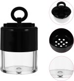 ⁦Empty Loose Powder Box, with Powder Puff and Sifter Refillable Plastic Loose Powder Containers DIY Makeup Powder Case Powder Jar for Makeup Face Body Loose Powder, 2 Pack, Black Empty Loose Powder Box⁩ - الصورة ⁦5⁩