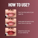 ⁦Swiss Beauty Pure Matte Creamy Lipstick | Non-drying, Highly pigmented Lipstick | Shade- Murphy Brown, 3.8gm|⁩ - الصورة ⁦6⁩