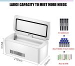 ⁦HGJDKSJ Portable Fridge, Insulin Refrigerated Box with Battery, Car, Travel, Home Mini Medicine Refrigerator and Insulin Cooler, Suitable for Insulin, Interferon, Eye Drops Storage,2batteries⁩ - الصورة ⁦3⁩