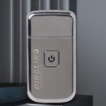 ⁦Men's Ultra Thin Electric Razor, Rechargeable Single Razor Reciprocating Mini Electric Razor Rechargeable Washable Wet/Dry Razor for Facial Care Beard Trimmer, Cordless USB Travel Razor, Silver⁩ - الصورة ⁦5⁩