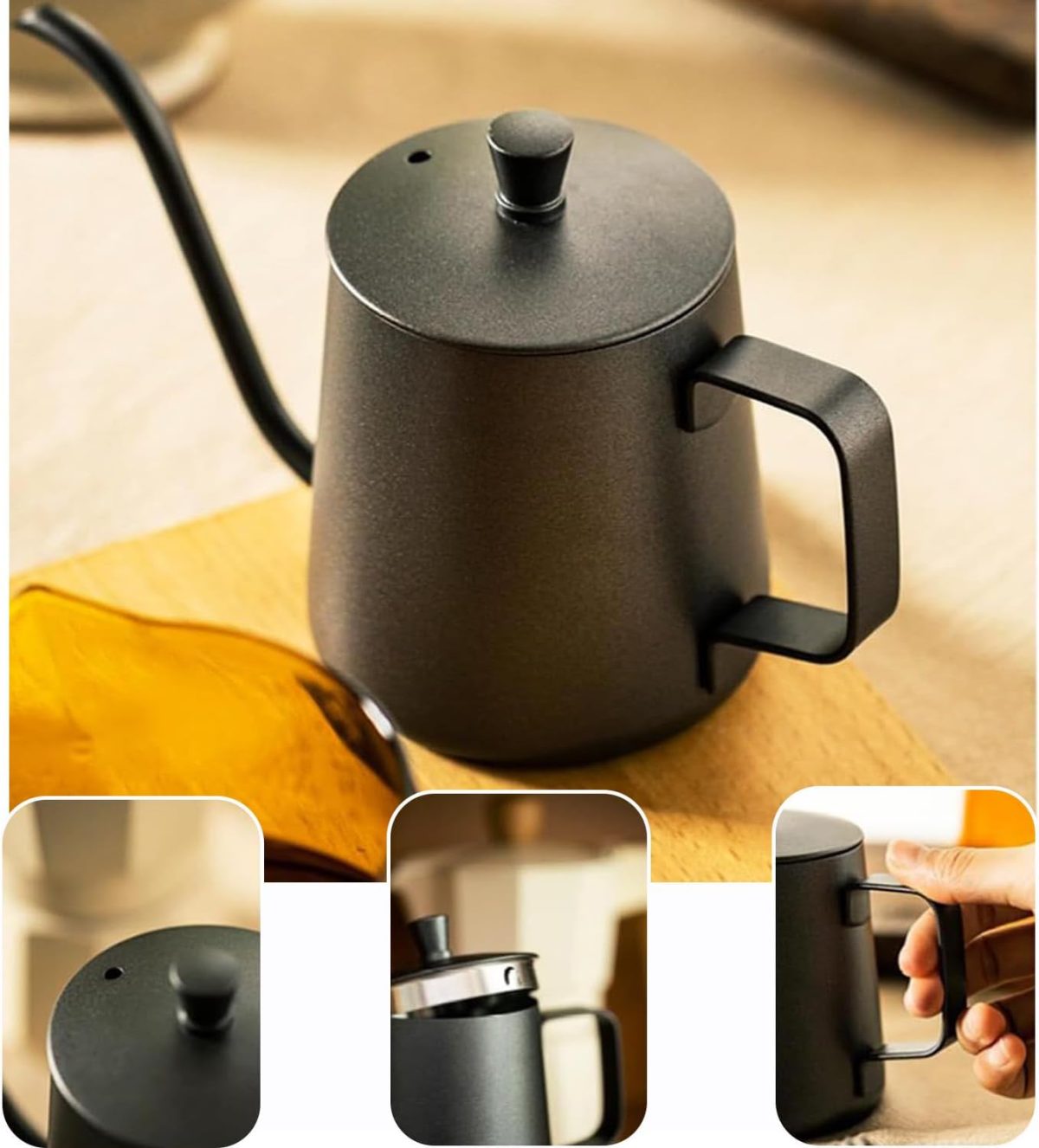 ⁦Winsoyya Coffee Maker Set, V60 Pour Over Drip Coffee Set, Outdoor Coffee Makers, Glass Pour Over Coffee maker, Manual Coffee Grinder Set-All in 1 Gift Bag, Travel Portable Pour Over Coffee Kit⁩ - الصورة ⁦7⁩