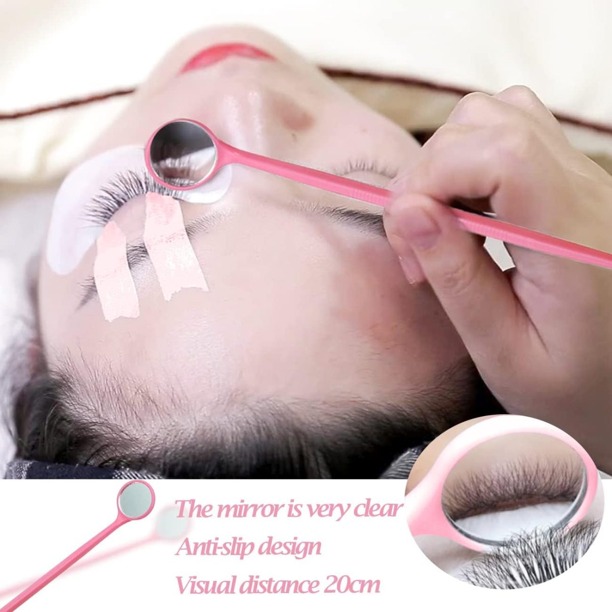 ⁦QUKLOGEN 267 PCS Eyelash Extension Supplies Lash Extension Kit USB Air Conditioning Blower,Silicone Pad,Under Eye Gel Pads,Mini Makeup Mirror,Tapes,Tweezers,Glue Rings,Eyelash Brushes,Mini Applicator⁩ - الصورة ⁦6⁩