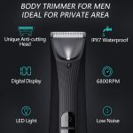 ⁦NALACAL Men's Intimate Razor with LED Light & Display, Body Groomer Shaver, IPX7 Waterproof Electric Razor with Recharge Dock, Replaceable Device, Ceramic Blade Heads, USB Charging, Gift for Men⁩ - الصورة ⁦2⁩