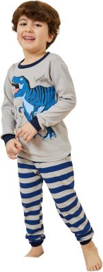 Styli Boys Dinosaur Printed T-Shirt & Pyjama Set