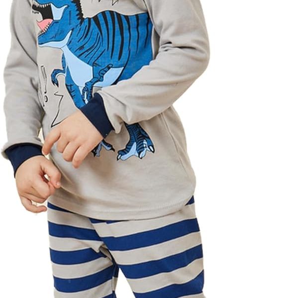 Styli Boys Dinosaur Printed T-Shirt & Pyjama Set