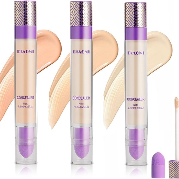 Azonee Coverage Concealer, Concealer Stick, High Coverage Concealer, Liquid Concealer, Concealer, Foundation Concealer Cream Hydrating Waterproof (3pcs)