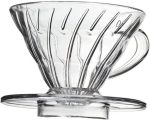 SHAR V60 Plastic Dripper, Reusable Coffee Pour-Over Filter, Heavy-Duty, Lightweight, Eco-Friendly, Suitable for All Mugs and Cups, Slow Brewing Cone for Complete Flavor Extraction (Plastic 01) 1-2