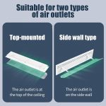 ⁦Sumkyle Central Air Conditioner Deflector Adjustable Punch-free Anti Direct Blowing Outlet Air Baffle Windshield Suitable for Central air conditioner's Register and Grille (75-150cm)⁩ - الصورة ⁦3⁩
