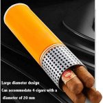 ⁦Cigar Humidor Cigar Humidor Travel Cigar Storage Box Cedar Humidor With Humidifier And Hygrometer Wauyan⁩ - الصورة ⁦4⁩