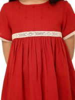 ⁦Styli Girls Lace Insert A-Line Dress⁩ - الصورة ⁦2⁩