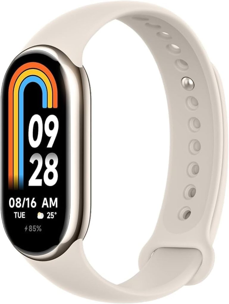 Xiaomi Mi Smart Band 8 Fitness Tracker & Activity Tracker (AMOLED Display, SpO2 Tracking, Sleep Monitoring, Heart Rate Monitoring, Notifications, Pedometer, 5ATM Waterproof, Mi Fit App)
