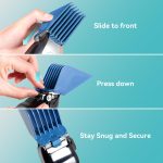 ⁦LAVEST 4 Professional Extra Long Hair Clipper Guards Cutting Guides Fits for Most Wahl Clippers, Color Coded Clipper Combs Replacement - 1.25", 1.5", 1.75" & 2" (#10, 12, 14, 16）⁩ - الصورة ⁦4⁩