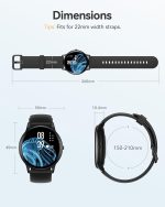 ⁦AGPTEK Smartwatch, 1.3 Inch Round Smart Watches for Men, Exercise and Sleep Tracking, IP68 Waterproof⁩ - الصورة ⁦8⁩