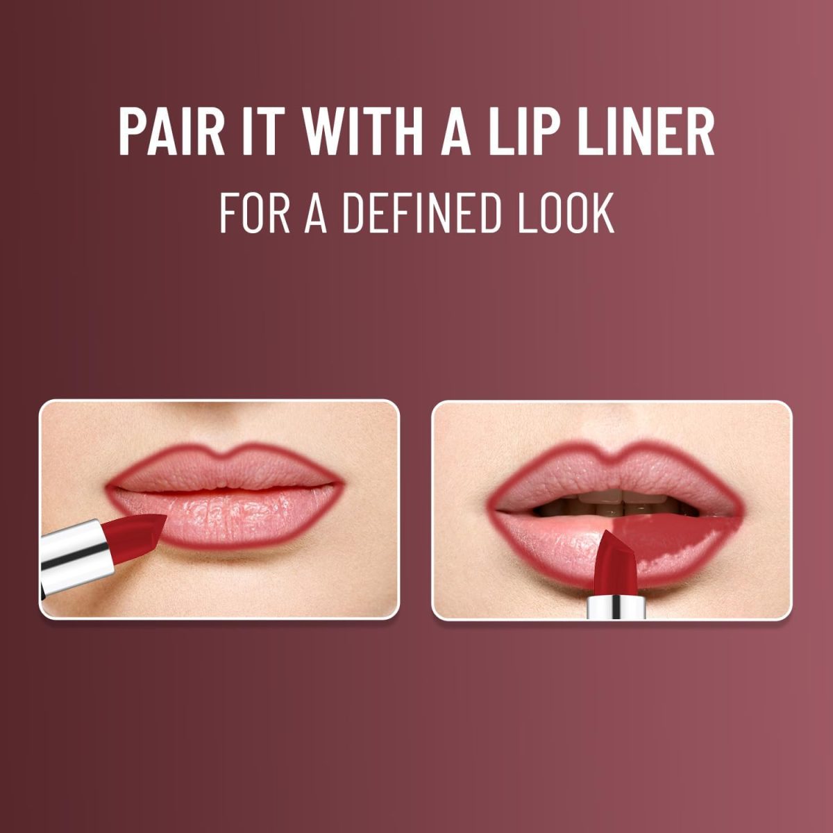 ⁦Swiss Beauty Pure Matte Creamy Lipstick | Non-drying, Highly pigmented Lipstick | Shade- Murphy Brown, 3.8gm|⁩ - الصورة ⁦4⁩