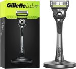 Gillette Labs Men's Razor + 1 Razor Blade Refill, with Exfoliating Bar, Includes Premium Magnetic Stand
