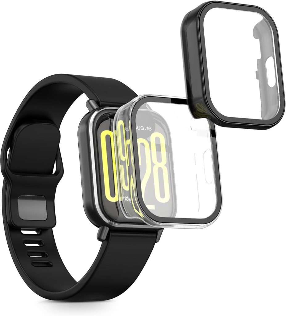 2Pcs Watch 5 Screen Protector for Xiaomi Redmi Watch 5 Active Covers (2, black)