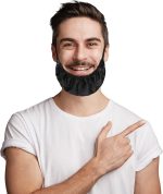 ⁦مجموعة اغطية لحية للرجال من 4 قطع، اغطية لحية سوداء ناعمة ومريحة وحريرية من الساتان لحماية شعر الوجه اثناء النوم (لون اسود)، من نالاكال⁩ - الصورة ⁦2⁩