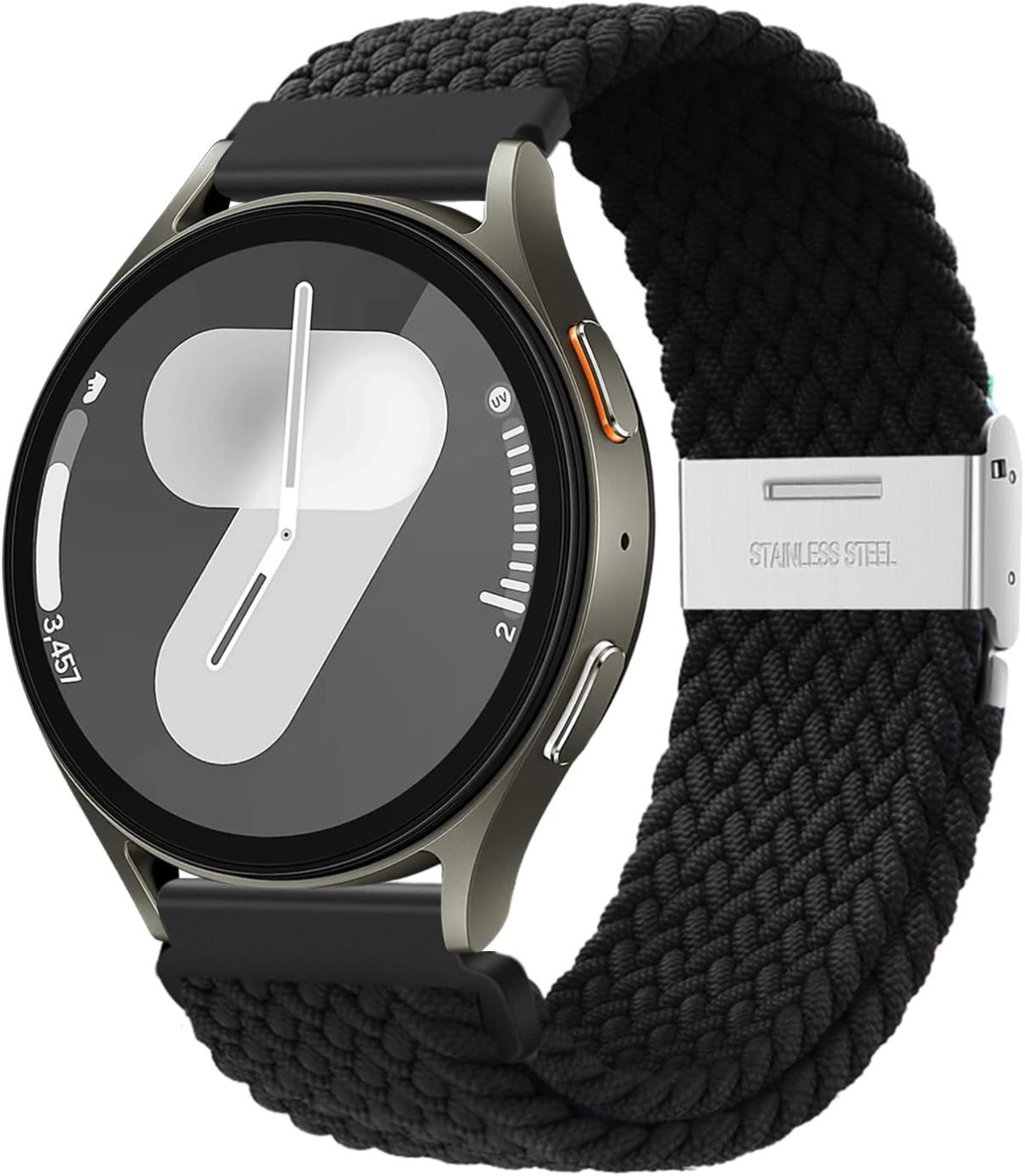 XMUXI 20mm Braided Watch Straps Compatible with Samsung Galaxy Watch 7 Galaxy watch 6 Classic Strap/Galaxy Watch 5/Watch 4 Nylon Solo Loop Replacement Watch Band for Amazfit GTS 4,Venu Sq