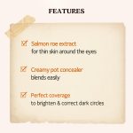 ⁦SKINFOOD Salmon Dark Circle Concealer Cream #1 - Concealer for Dark Circles - Under Eye Concealer for Dark Spots and Wrinkles - Full Coverage Under Eye Concealer - 0.35 Oz/10 g (Salmon Blooming)⁩ - الصورة ⁦3⁩