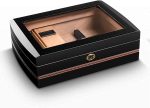⁦Smoking Cigar Humidor Cedar Wood Humidor Portable Moisturizing Cigarette Case Protect The Cigar Box Decorative Box Wauyan⁩ - الصورة ⁦3⁩