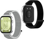saykfoe 2 Pcs Nylon Replacement Strap for Huawei Watch Fit 3,Breathable watch strap,Quick Release Flexible Strap Compatible with Huawei Fit 3 Watch