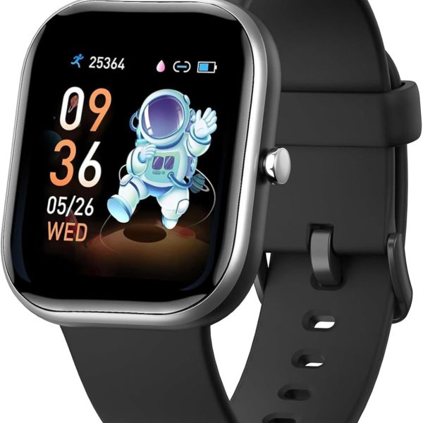 ZONEY Kids Smart Watch for Boys Girls, IP68 Waterproof Kids Fitness Activity Tracker Watch,Heart Rate Sleep Monitor,8 Sport Modes,Pedometers,Calories Counter,Alarm Clock,Kids Gifts (Black)