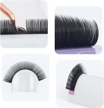 ⁦16 Rows Volume Classic Eyelash Extension 0.05 D Curl 10mm Matte Black Individual False Eye Lashes Extension Salon Use Natural Soft Fake Eyelashes Supplies (0.05 D, 10mm)⁩ - الصورة ⁦4⁩