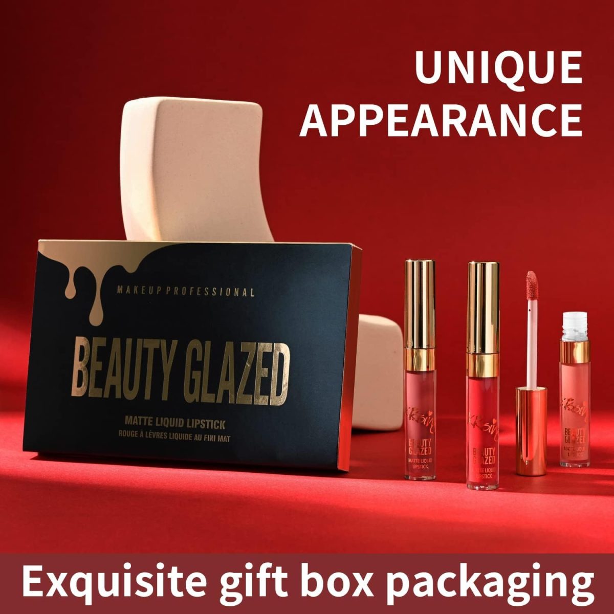 ⁦Excefore Matte Liquid Lipstick Set, 6PCS Excellent Long Lasting & Waterproof Sweatproof Summer Proof Lip Gloss, Beauty Cosmetics Makeup Set, Lightweight Professional Moisturizing Makeup Lips Gift Kit⁩ - الصورة ⁦9⁩