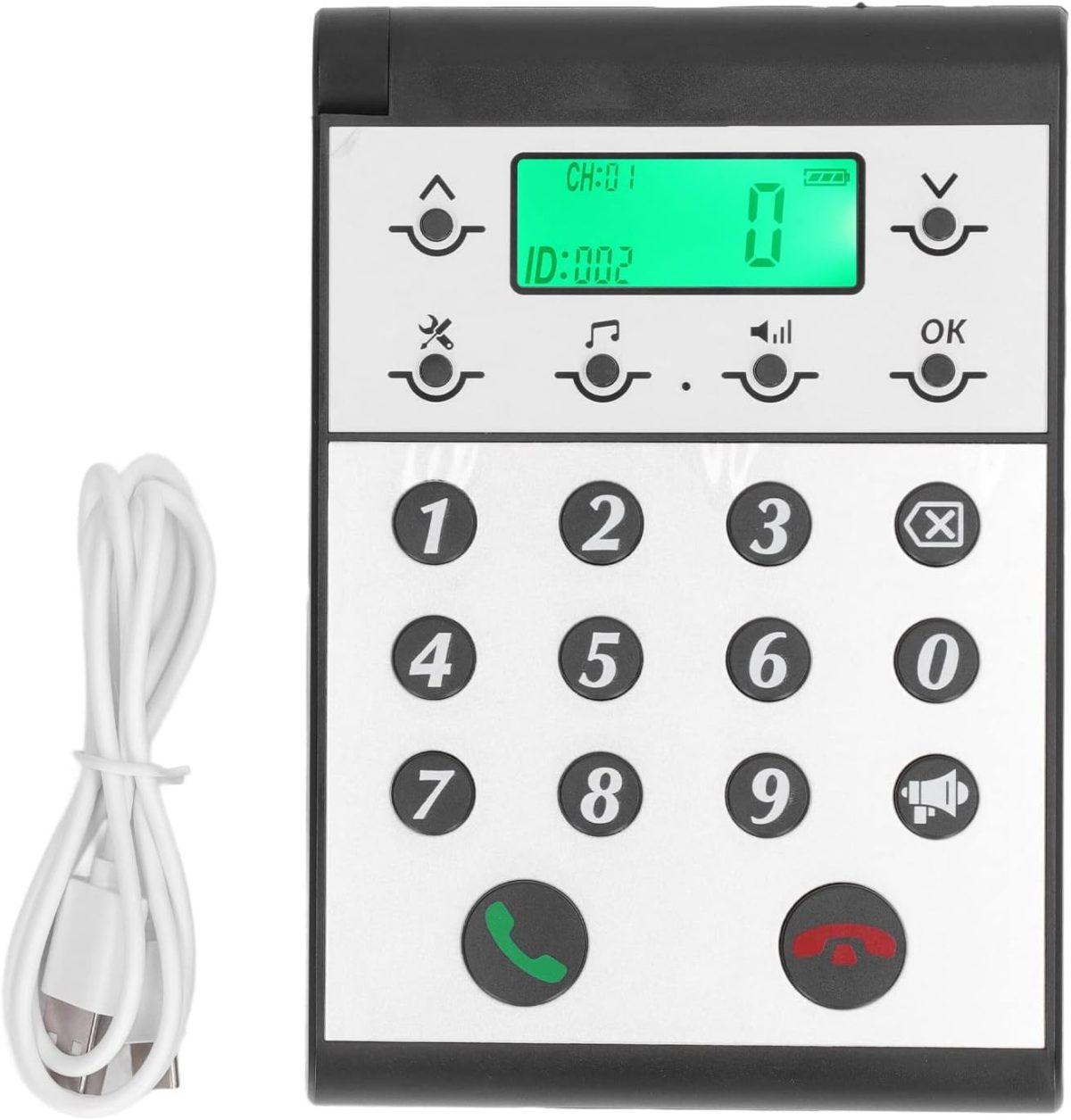 Gearwell Intercom Phone, Wireless Hands Intercom System with 1000m Range, Intelligent Networking Intercom, Clear Call Communication Device (Black)