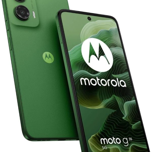 Motorola Moto G35 Dual-SIM 128GB ROM + 4GB RAM (GSM Only | No CDMA) Factory Unlocked 5G Smartphone (Leaf Green) - International Version