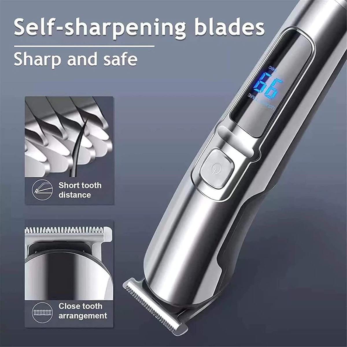 ⁦Eacam 6 in 1 Men Hair Clipper Set Beard Shaver Electric Body Hair Trimmer Nose Trimmer Haircut Kit Waterproof Fully Washable, body Hair Trimmer Body Grooming Kit for Man⁩ - الصورة ⁦5⁩