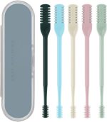 Tazweeq 5 Pcs Nostril Hair Removal Tool, 2-in-1 Nose Hair Clipper, Nostril Hair Remover Tool, Portable 360° Rotating Nose Hair Cutter with Ear Picker for Women and Men