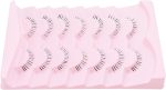 ⁦outopen 7 Pairs Bottom Lashes Japanese Manga Style False Eyelashes Soft Clear Band Strips False Eyelashes Natural Look Lower Lashes Reusable (A09)⁩ - الصورة ⁦6⁩