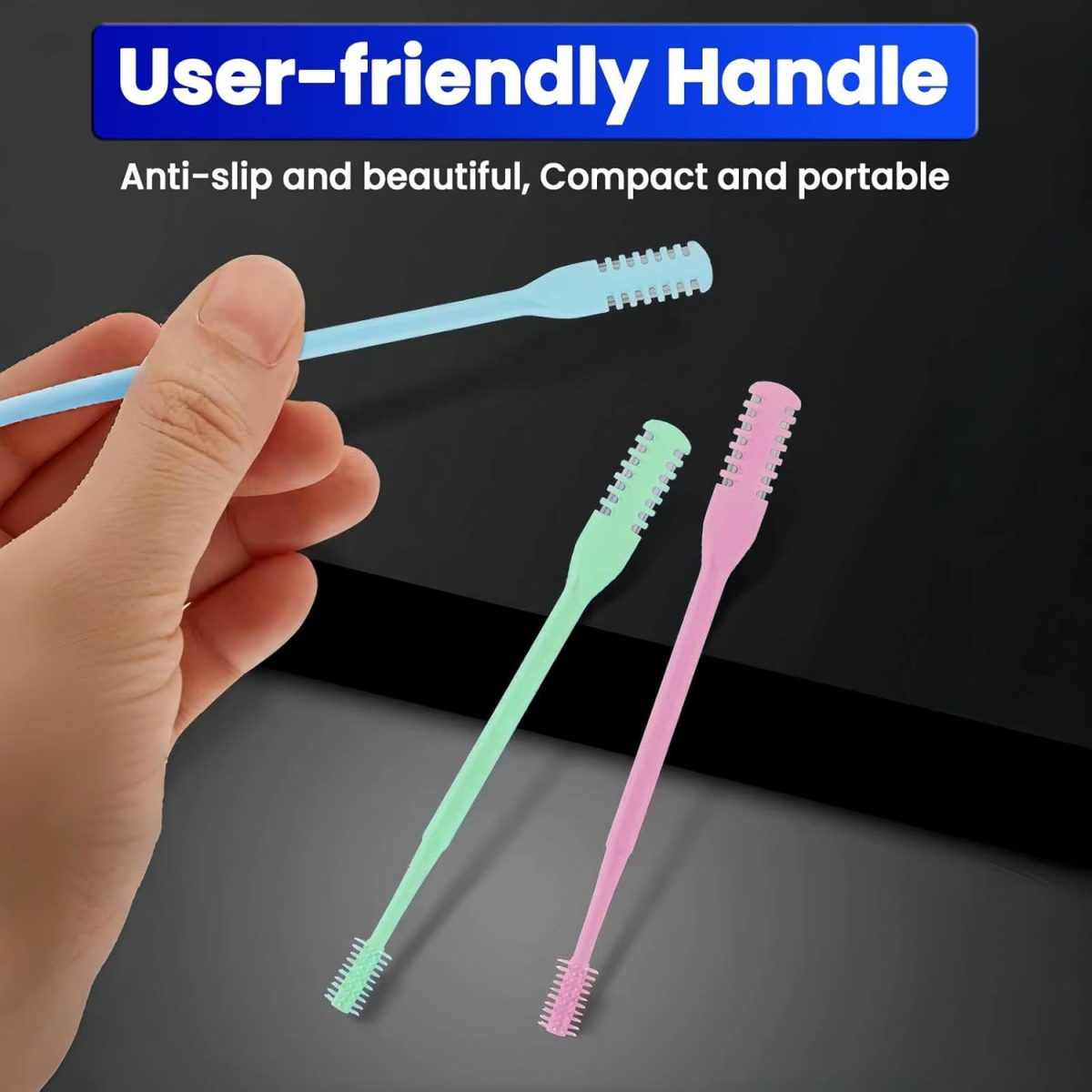 ⁦OSHIMA 2-in-1 Nasal Hair Cutter 5-Pack Nasal Hair Cutter Double-Blade 360° Rotating Nose Hair Knife Double Sided Nose Hair Trimmer, Portable Nostril Hair Remover Tool for Women Men⁩ - الصورة ⁦4⁩