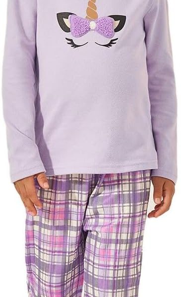 Styli Girls Butterfly Print T-Shirt And Checked Pyjama Set