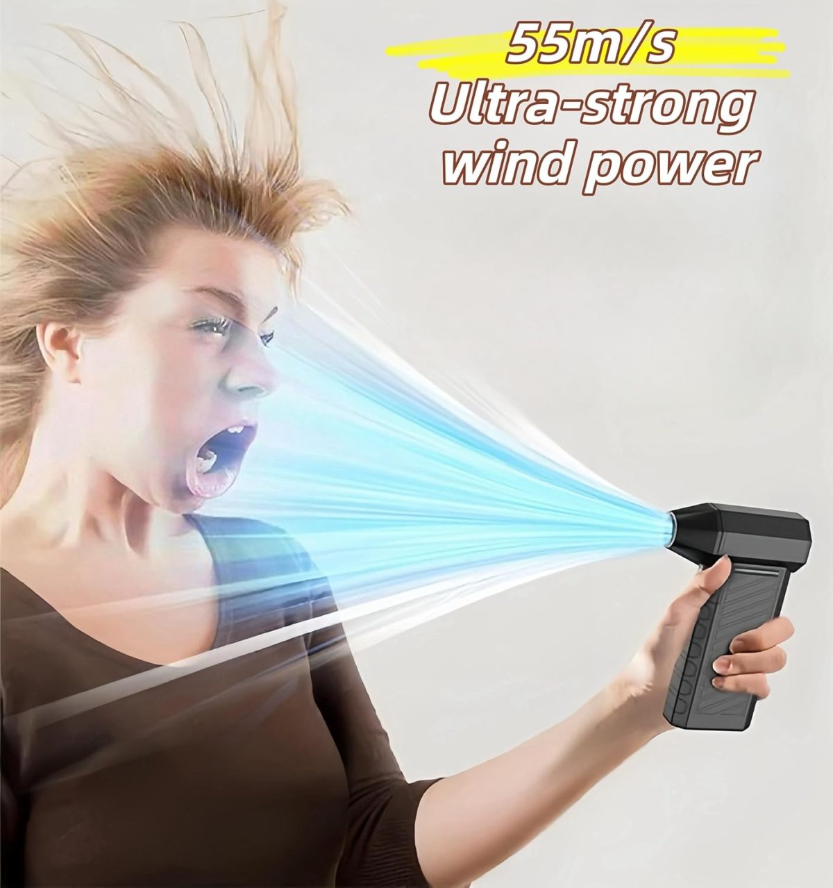⁦Milatech Electric Air Duster Rechargeable 130000RPM Super Powerful Turbo Dry Violent Jet Fan Cordless Rugged Air Blower for Electronics PC Car Detailing Home Cleaning Mini⁩ - الصورة ⁦3⁩