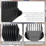 ⁦CR8GR8 Body Trimmer Guards,Guides Fit for Manspot Groin Hair Trimmer for Men,8pcs Clipper guards Set Fit for Meridian Ball Timmer,0.02inch to 0.5Inch(0.5mm-12mm) Black⁩ - الصورة ⁦4⁩