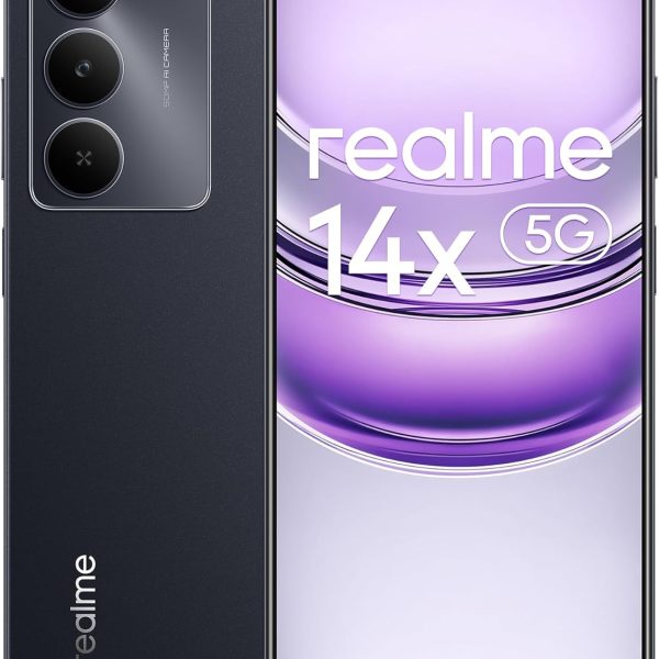 Realme 14x Dual-SIM 256GB ROM + 8GB RAM (GSM Only | No CDMA) Factory Unlocked 5G Smartphone (Carbon Black) - International Version