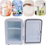 ⁦fannay 4L Mini Fridge, 36W DC12V Portable Cooler and Warmer with AC DC Adapters, Multifunctional Travel Small Refrigerator for Food, Drinks, Skin Care, Beauty, Breast Milk ()⁩ - الصورة ⁦3⁩