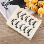 ⁦Khazna False Eyelashes, 5 Pairs Japanese Style Makeup Thick Eyelash Extension, Cosplay Makeup Eyelashes, Reusable Handmade Lashes for Eye Makeup⁩ - الصورة ⁦5⁩
