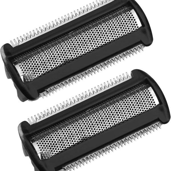 ANYSONIC 2PCS BG2000 Replacement Head with Brush for Philips norelco bodygroom 7000 Compatible for BG5025, BG7030, BG7040, BG2030, BG2040 Replacement Heads
