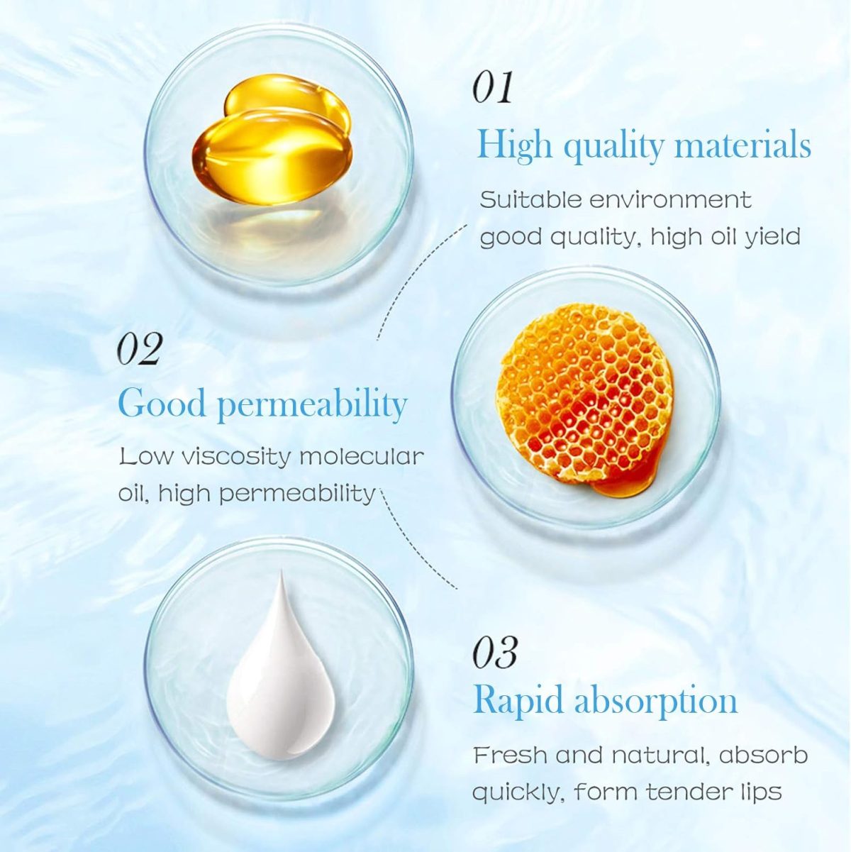 ⁦Jakuva 30 Pack Pink Collagen Crystal Lip Masks Lip Plumper Masks Gel Patch Lip Masks Moisturizing Lip, Remove Dead Skin Anti Chapped & Anti-Aging (Pink)⁩ - الصورة ⁦2⁩