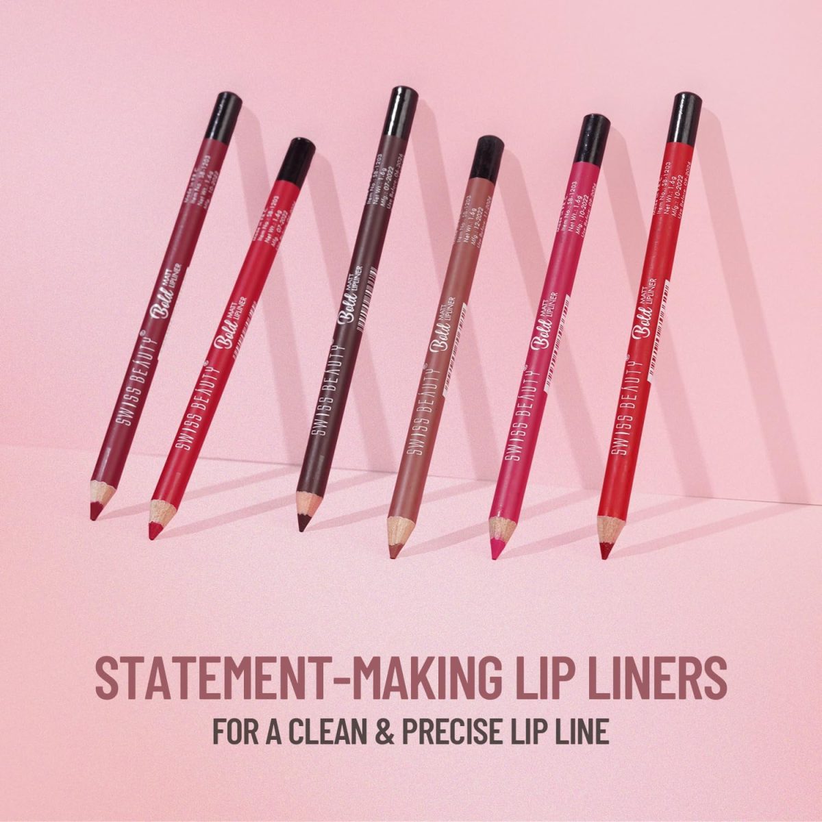 ⁦Swiss Beauty Bold Matt Lip Liner | Long-lasting |Matte Finish | Non-drying | Shade-09, 1.6gm⁩ - الصورة ⁦3⁩