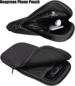 ⁦Neoprene Phone Pouch,Mobile Phone Sleeve Case with Zipper,Mobile Bag with Neck Lanyards Straps,Universal Shock Phone Sock,Black (7.2 inch)⁩ - الصورة ⁦3⁩