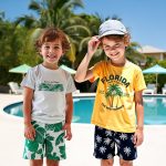 ⁦Xulinova 2 pack boys summer outfit set, dinosaur & car print t-shirts and shorts, 4pcs breathable clothes for 4–7Y, طقم العيد للأولاد, طقم ديناصور أولاد, ملابس أولاد صيفية, ملابس أطفال⁩ - الصورة ⁦2⁩