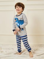 ⁦Styli Boys Dinosaur Printed T-Shirt & Pyjama Set⁩ - الصورة ⁦2⁩